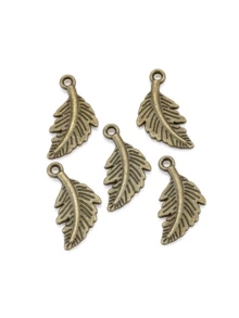 yuenz 25 buc pandantive din aliaj de culori bronz, cu pene drăguțe, pentru colier, brățară, bijuterii, artizanat, accesorii, 19 * 10 mm