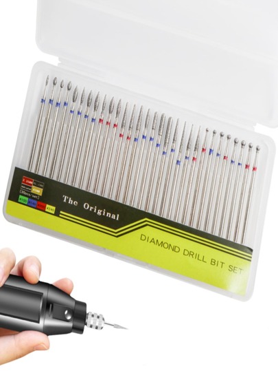 30pcs/Set Nail Art Tool Set With Russian-Style Burr Head For Pre-Treatment, Grinding, Cuticle Removal For All Kinds Of Nail Drill Machine