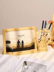 molino de noria diseño Marco para imagen estante , con dibujos animados escritorio Bote para lápices Decoración , foto para Niños - Multicolor - Ver 1