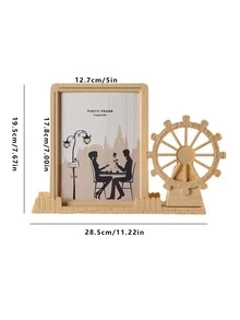 molino de noria diseño Marco para imagen estante , con dibujos animados escritorio Bote para lápices Decoración , foto para Niños - Multicolor - Ver 3