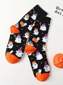 Syviss 1 đôi Đầy màu sắc Của phụ nữ Con ma Thiết kế Điền kinh Phong cách Vớ giữa bắp chân Cho Halloween Trang phục - Nhiều màu - Xem 5