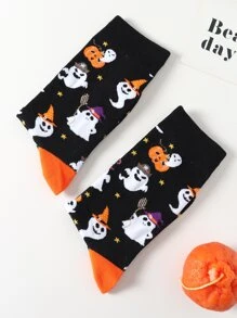 Syviss 1 đôi Đầy màu sắc Của phụ nữ Con ma Thiết kế Điền kinh Phong cách Vớ giữa bắp chân Cho Halloween Trang phục - Nhiều màu - Xem 3