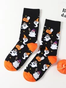 Syviss 1 đôi Đầy màu sắc Của phụ nữ Con ma Thiết kế Điền kinh Phong cách Vớ giữa bắp chân Cho Halloween Trang phục - Nhiều màu - Xem 1