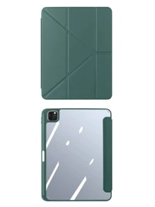 1 Ốp lưng bảo vệ phẳng gấp chữ Y bằng Acrylic màu xanh lá cây mờ tương thích với iPad Mini 6/9.7/10.2/10.5/Air 4/Air 5/10/10.9/Pro 11"/Air 11"(M2)/Air 13"(M2)/Pro 11"(M4)/Pro 13"(M4) 2024 12.9", Vị trí lỗ dựa trên sản phẩm thực tế nhận được, Chất liệu Acrylic chống uốn cong và chống rơi để bảo vệ iPad của bạn tốt hơn, Acrylic có lớp màng bảo vệ ở cả bên trong và bên ngoài cần được bóc ra trước khi sử dụng - Màu xanh lá cây đậm - Xem 10