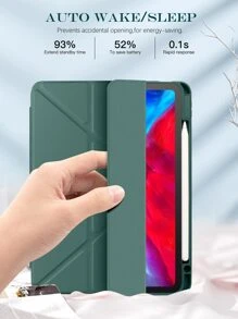1 Ốp lưng bảo vệ phẳng gấp chữ Y bằng Acrylic màu xanh lá cây mờ tương thích với iPad Mini 6/9.7/10.2/10.5/Air 4/Air 5/10/10.9/Pro 11"/Air 11"(M2)/Air 13"(M2)/Pro 11"(M4)/Pro 13"(M4) 2024 12.9", Vị trí lỗ dựa trên sản phẩm thực tế nhận được, Chất liệu Acrylic chống uốn cong và chống rơi để bảo vệ iPad của bạn tốt hơn, Acrylic có lớp màng bảo vệ ở cả bên trong và bên ngoài cần được bóc ra trước khi sử dụng - Màu xanh lá cây đậm - Xem 7