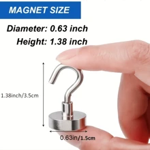 6pcs/Pack Silver-Color D16 Magnetic Hooks Best Gifts Birthday Graduation