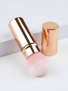 RANCAI 1 cọ trang điểm Kabuki có thể thu gọn, cọ má hồng du lịch, cọ phấn phủ, kem nền và kem chống nắng cầm tay có nắp đậy dùng cho má hồng, phấn tạo khối, tán phấn, bắt sáng, tạo lớp trang điểm hoàn hảo, cọ nền, cọ che khuyết điểm, cọ má hồng, cọ tạo khối, cọ má hồng, cọ phấn phủ, cọ nền, cọ má hồng, quà tặng. - Hoa hồng vàng - Xem 6