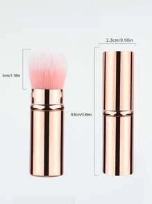 RANCAI 1 cọ trang điểm Kabuki có thể thu gọn, cọ má hồng du lịch, cọ phấn phủ, kem nền và kem chống nắng cầm tay có nắp đậy dùng cho má hồng, phấn tạo khối, tán phấn, bắt sáng, tạo lớp trang điểm hoàn hảo, cọ nền, cọ che khuyết điểm, cọ má hồng, cọ tạo khối, cọ má hồng, cọ phấn phủ, cọ nền, cọ má hồng, quà tặng. - Hoa hồng vàng - Xem 3