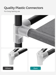 SONGMICS Portable Closet, Wardrobe Closet Organizer With Cover, 4 Hanging Rods And Shelves, 4 Side Pockets, 66.9 X 17.7 X 65.7 Inches, Large Capacity For Bedroom, Living Room