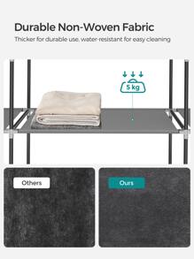 SONGMICS Portable Closet, Wardrobe Closet Organizer With Cover, 4 Hanging Rods And Shelves, 4 Side Pockets, 66.9 X 17.7 X 65.7 Inches, Large Capacity For Bedroom, Living Room