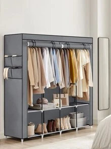 SONGMICS Portable Closet, Wardrobe Closet Organizer With Cover, 4 Hanging Rods And Shelves, 4 Side Pockets, 66.9 X 17.7 X 65.7 Inches, Large Capacity For Bedroom, Living Room