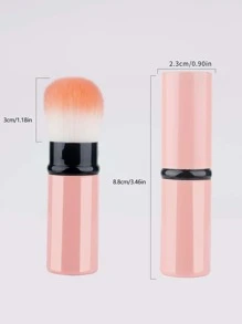 RANCAI Mini Có thể thu vào Kịch ca múa Bàn chải trang điểm Bột Đỏ mặt Cọ phấn phủ Nhỏ bé Du lịch Bàn chải trang điểm Với Che phủ Công cụ trang điểm Đối với Phấn phủ dạng bột Kem Hoặc Chất lỏng Mỹ phẩm - Hồng - Xem 3