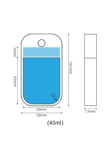 45ml便攜可填充手掌噴瓶矽膠選擇適用於旅行和 - 藍色 - 查看 2