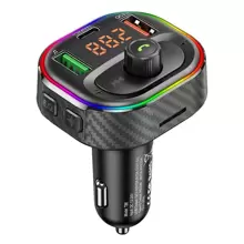 車FM發射器MP3播放機帶Type CPD20瓦USBQC3.0快充和免提①無線
②無鋼圈FM - 黑色 - 查看 1