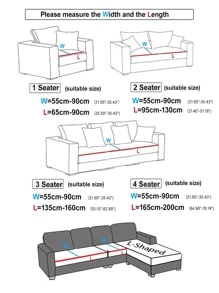 1pc Universal Elastic Plush Jacquard Sofa Cushion Cover, Simple Modern Style Pet-proof And Anti-slip Sofa Protector Suitable For Living Room L-shaped Sectional Sofa And 1/2/3/4 Seat Sofa