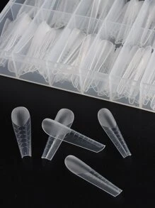 A盒的120全封面甲片（用於美甲）拱形延伸指甲模具 - 無色 - 查看 4