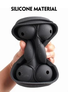 2 Peças/Conjunto Bandeja De Cubo De Gelo Com Silicone Gelo Bola Bolores , 4.5Cm Redondo E 5Cm Grande Quadrado Cubo De Gelo Bolores Com Tampa