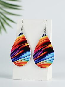 1 對流行木製水滴耳環,適合女性在返校季節佩戴 - 5 - 查看 7