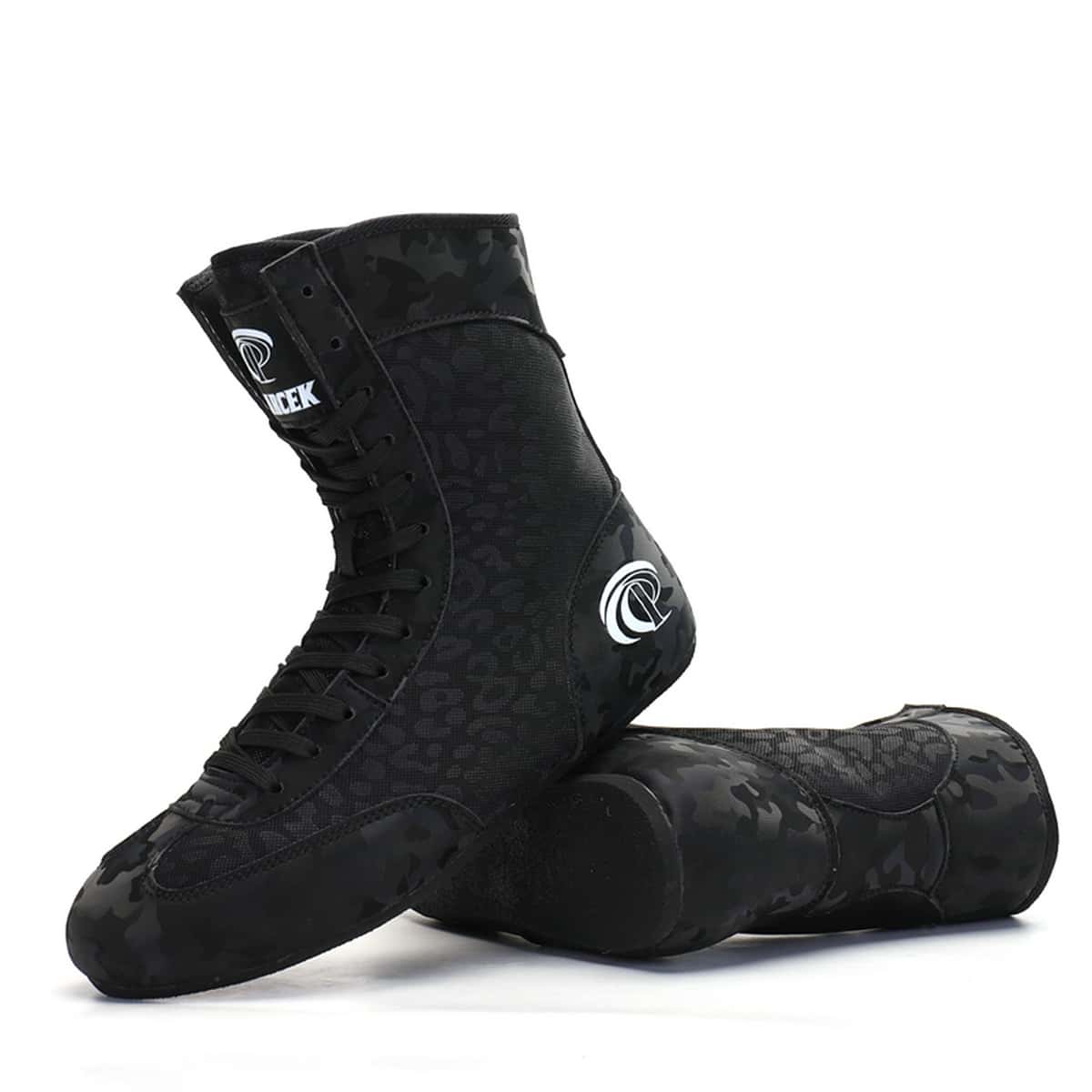 Hightop Competitive Boxing Shoes For Men, Suitable For Combat And