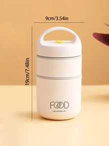 1入組不銹鋼湯馬克早餐杯子絕緣飯盒 - 白色 - 查看 2