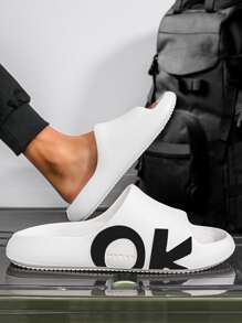 Men's Fashionable And Comfortable Indoor House Slippers - White - View 3