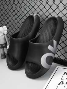 Men's Fashionable Comfortable Indoor House Slippers - Black - View 3