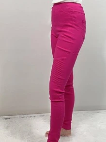 LA PRINCESA Biker Leggings Slim Pants With Pleated Pocket