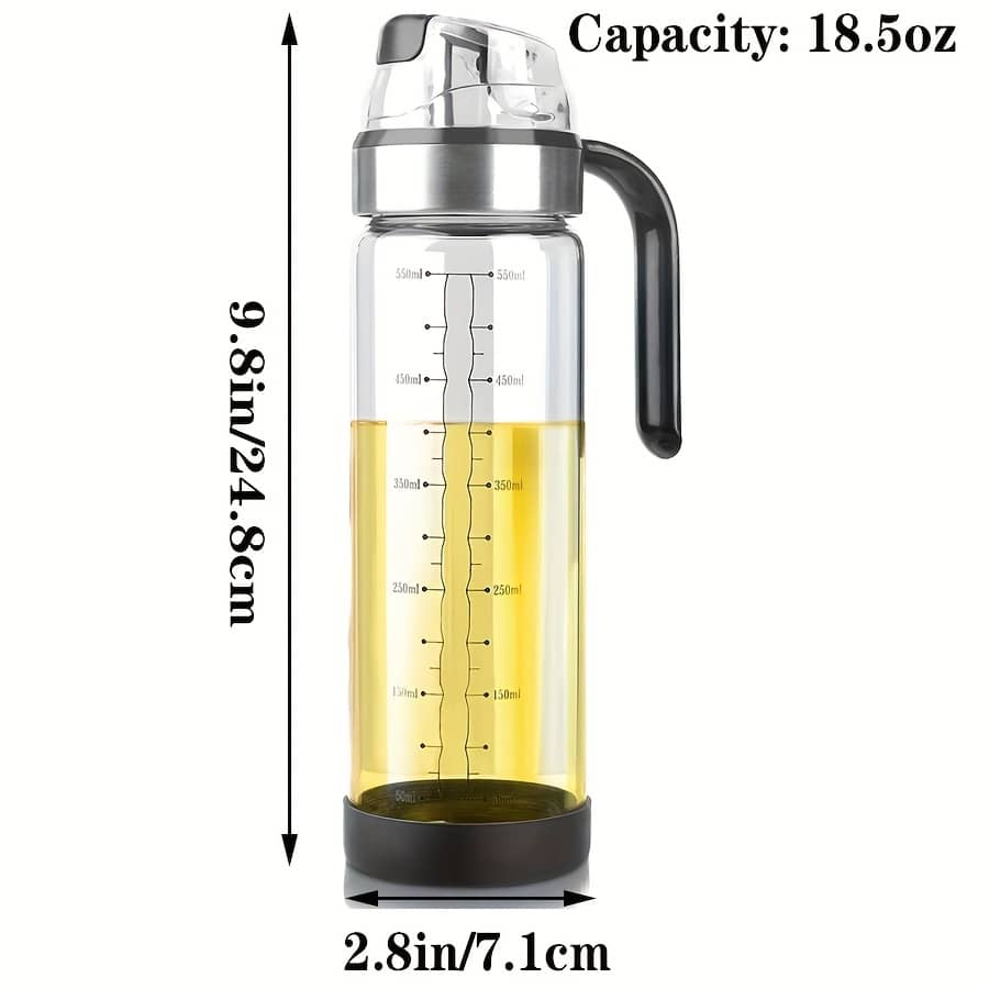1PC Olive Oil Dispenser Bottle, Auto Flip Oil bottles for kitchen, 18