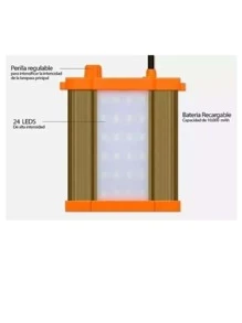 La Bestia Grande Led Rechargeable Mining Lamp - Orange - View 5