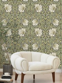 17.7 英寸 * 6.5/9.8 英尺藤蔓植物剥离粘贴壁纸，防水，可移除墙贴，家居装饰壁画，墙壁艺术，墙壁装饰，翻新贴纸剥离墙板，墙纸，壁纸，春季装饰物品让您的家焕然一新，拉玛装饰贴纸 - 彩色 - 查看 9