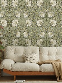 17.7 英寸 * 6.5/9.8 英尺藤蔓植物剥离粘贴壁纸，防水，可移除墙贴，家居装饰壁画，墙壁艺术，墙壁装饰，翻新贴纸剥离墙板，墙纸，壁纸，春季装饰物品让您的家焕然一新，拉玛装饰贴纸 - 彩色 - 查看 3