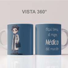 Taza profesión médico / doctor estilo anime chibi, tierna linda - Multicolor - Ver 2