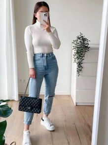 Women Sweaters - 白色 - 查看 1