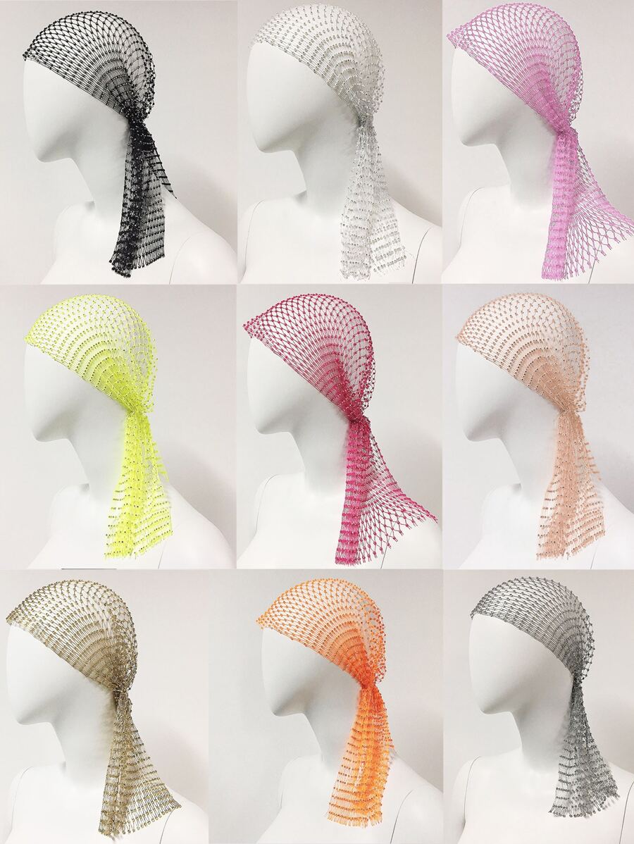 水鑽裝飾帽 - 白色 - 查看 1