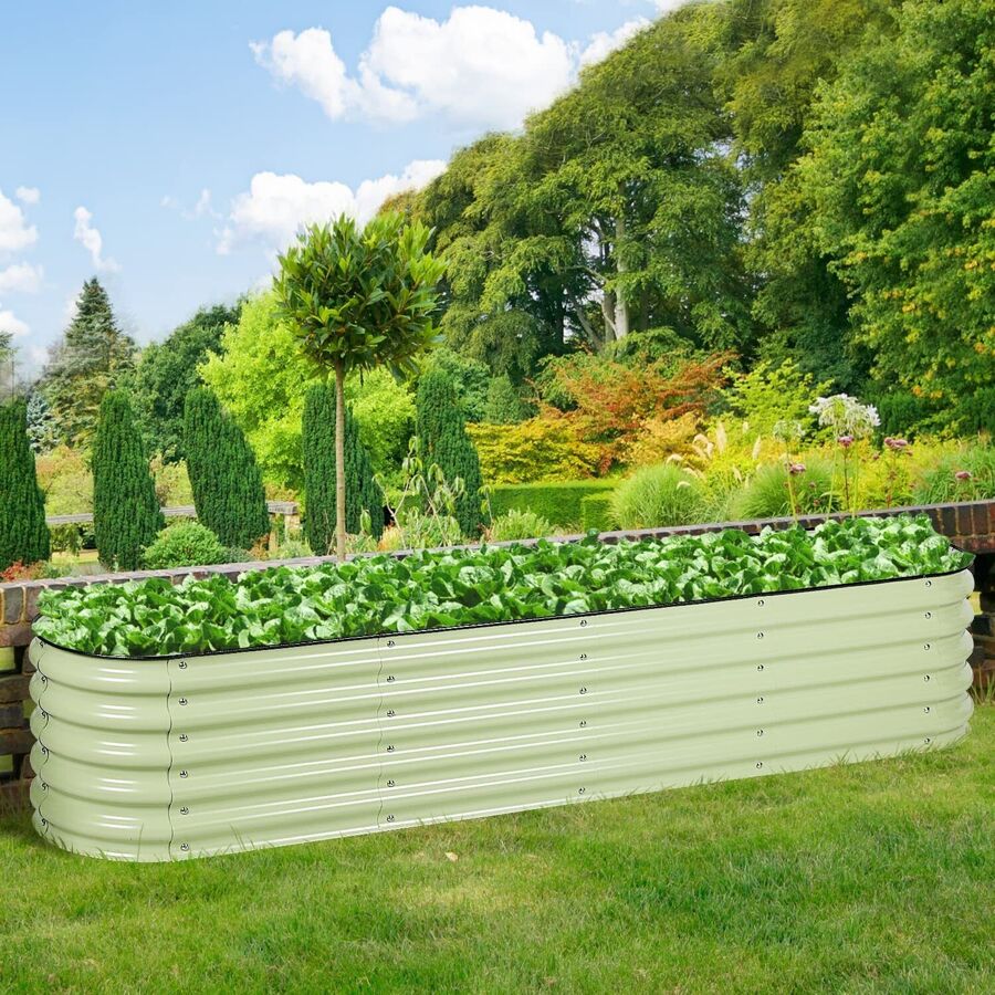 Aoodor 9In1 Modular Aluzinc Metal Raised Garden Bed Outdoor Garden