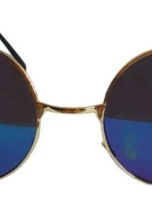 Lentes Redondos Gafas Mujer Hombre Vintage Retro + Estuche - Azul - Ver 3