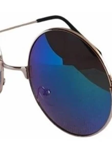 Lentes Redondos Gafas Mujer Hombre Vintage Retro + Estuche - Azul - Ver 1