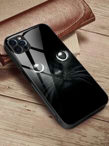 Tương thích với iPhone 16, 1 chiếc ốp lưng điện thoại TPU mềm màu đen, chống sốc và chống trầy xước, mỏng nhẹ, hình mèo ria mép, bảo vệ điện thoại di động cá tính, tương thích với dòng /Redmi/OPPO/OnePlus/Infinix - - Nhiều màu - Xem 5