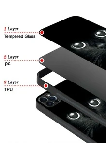Tương thích với iPhone 16, 1 chiếc ốp lưng điện thoại TPU mềm màu đen, chống sốc và chống trầy xước, mỏng nhẹ, hình mèo ria mép, bảo vệ điện thoại di động cá tính, tương thích với dòng /Redmi/OPPO/OnePlus/Infinix - - Nhiều màu - Xem 4