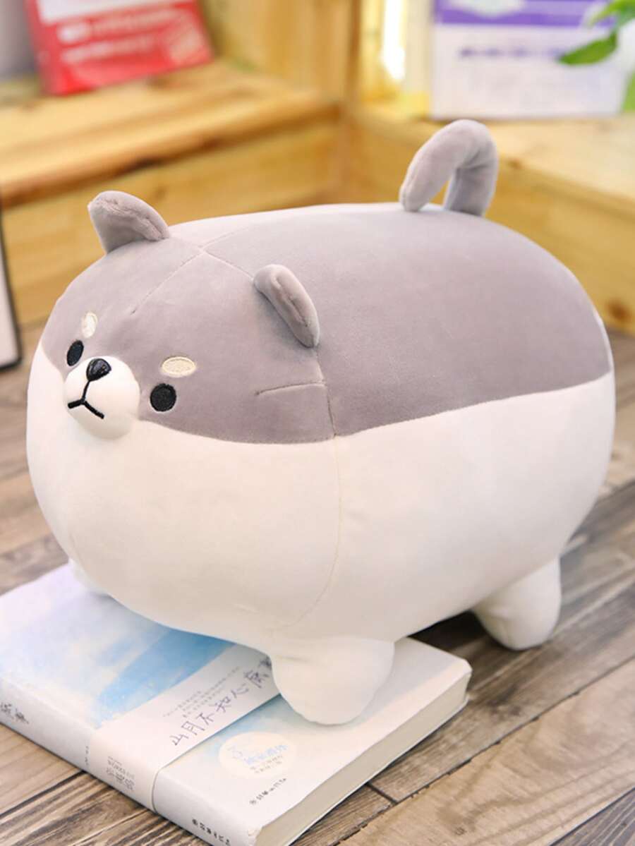 1入組30CMKawaii狗狗毛絨玩具枕頭填充的柔軟的動物枕頭迷人的狗狗沙發軟墊適合女孩寶寶生日禮物 - 灰色 - 查看 1