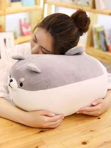 1入組30CMKawaii狗狗毛絨玩具枕頭填充的柔軟的動物枕頭迷人的狗狗沙發軟墊適合女孩寶寶生日禮物 - 灰色 - 查看 3