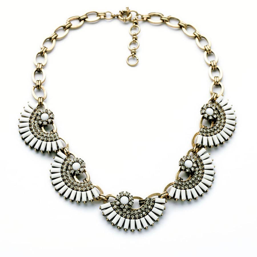 1入組復古時尚樹脂吊墜扇形項鍊,女士的派對配件禮品