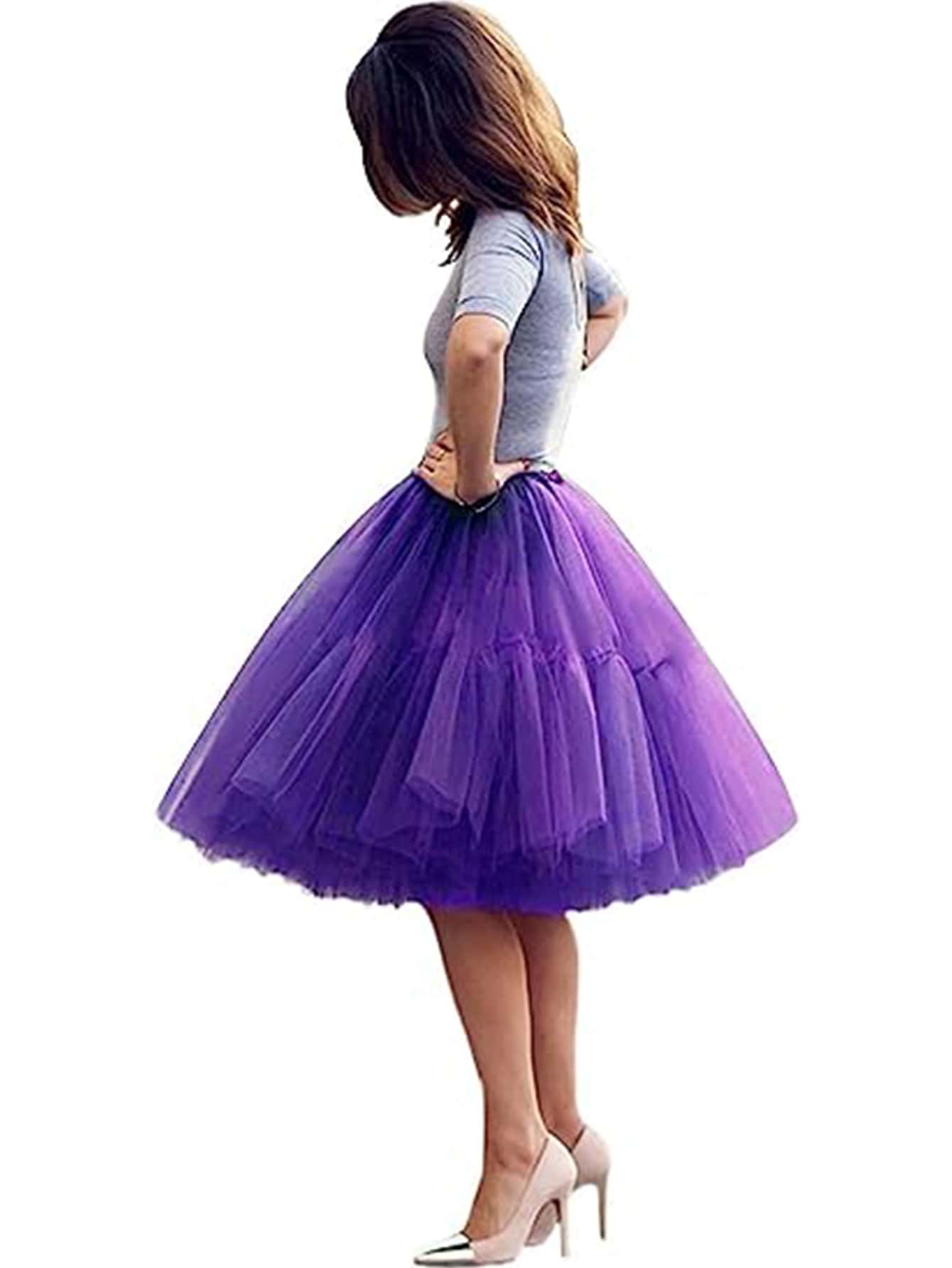 Gonna Lunga In Tulle Asimmetrica Donna - Perfetta Per Matrimoni, Feste E Tutù, Morbida E Comoda