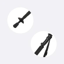 1pc 户外徒步手杖登山杖直柄登山装备徒步杖拐杖多功能超轻伸缩折叠男女老年人日常散步 - 黑色 - 查看 6