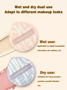 Xl Powder Puff With Box, 2pcs Storage Box + 2pcs Puff, Single Sheet Dustproof Box For Storing Soft And Non-Hungry Powder, Dedicated For Facial Foundation,Makeup,Cheap,Room Decor,Vanity,Travel,Bedroom,Makeup Accessories,Puff,Makeup Blender,Powder Puff,Makeup Sponge,Cheap,Stocking Stuffers,Makeup,Makeup Tools,Cheap Stuff,Gifts,Gifts For Women,Christmas Gifts - Multicolor - View 2