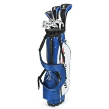 Men's Complete Golf Clubs Package Set 10 Pieces Includes Alloy Driver - Blue - View 10