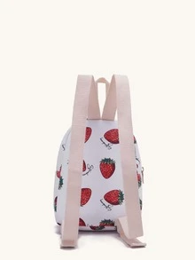 dulce con estampado de fresa alumno Mochila , de moda & ligero Mochila - Blanco - Ver 4