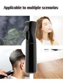 1pc 200ml/300ml Continuous Mist Hair Sprayer, Suitable For Salon And Home Use,Back To School,Travel Holiday Essentials,Hair Accessories For Women - Black - View 4