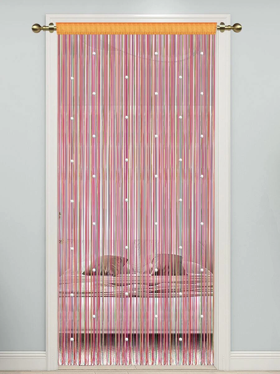 LaSyL 門口串珠窗簾，彩色水晶珠屏風家居隱私裝飾，適合客廳隔斷衣櫃門走廊入口 - 七彩色 - 查看 1