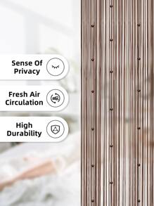 LaSyL 門口串珠窗簾，棕色，水晶珠屏風家居隱私裝飾，適合客廳隔斷衣櫃門走廊入口 - 棕色 - 查看 3